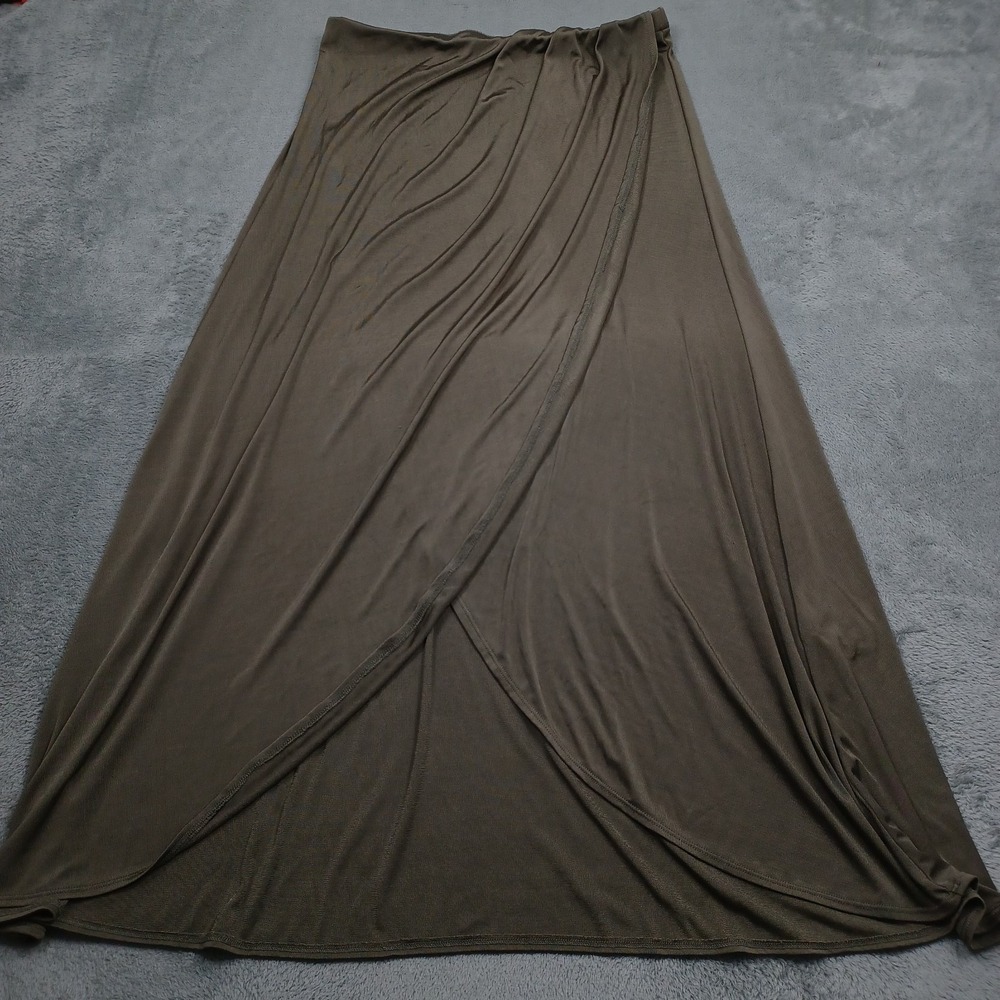 Free People Skirt Womens Large Brown Pull On Stretch Boho Casual Preppy